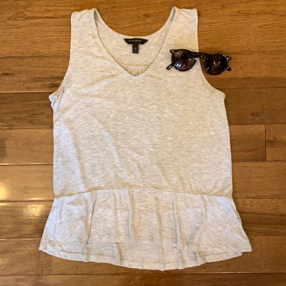 Banana Republic Light grey peplum tank
